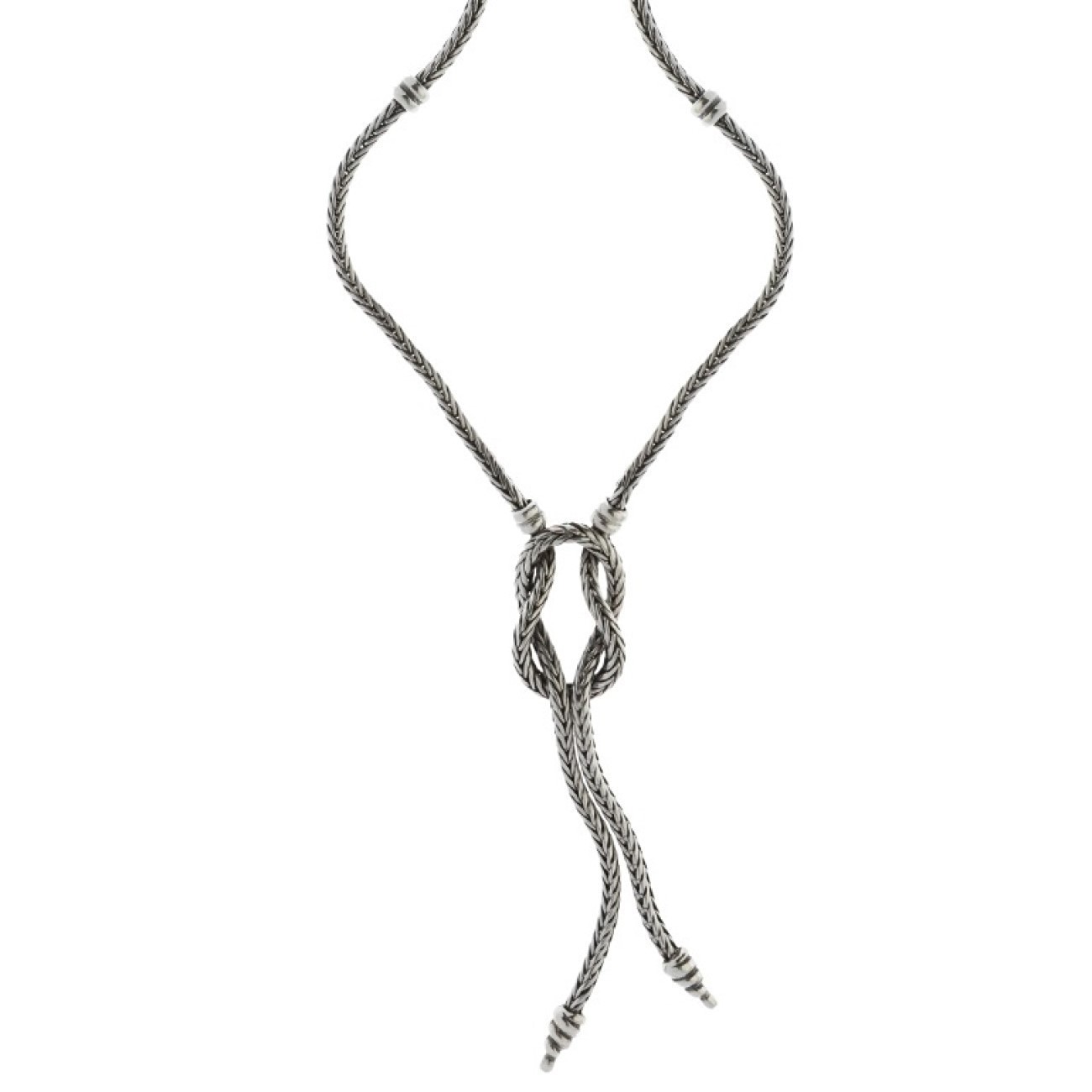 Silver & White Sapphire Hercules Knot Necklace | Phillip Gavriel