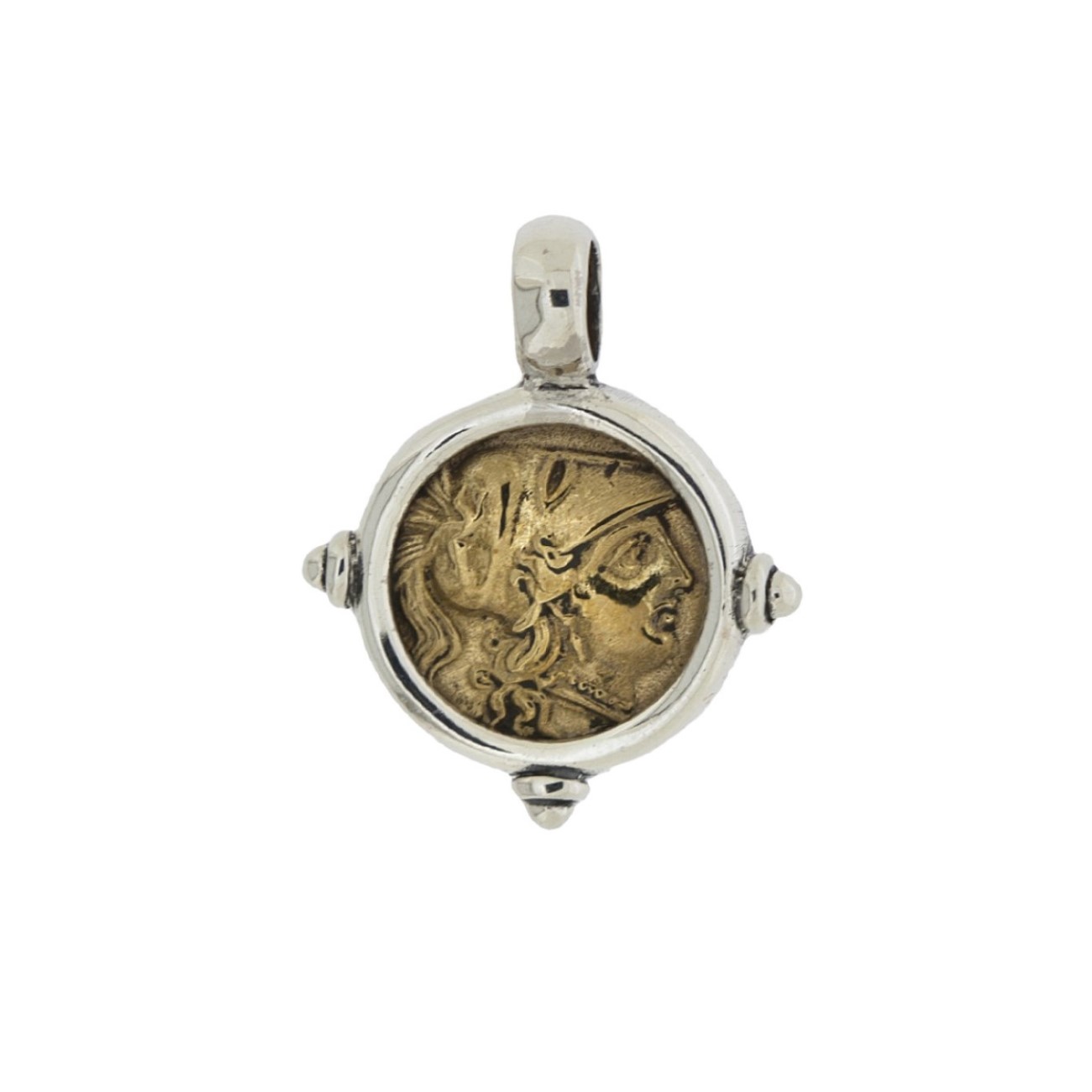 Athena greek hot sale coin pendant